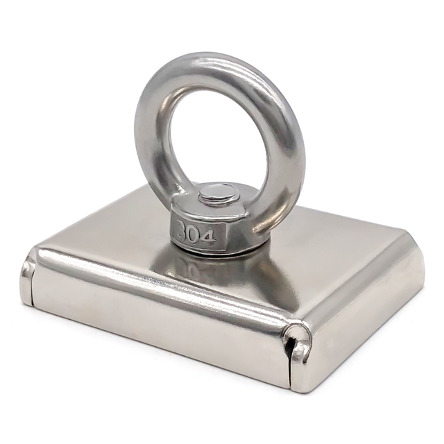 Kit di salvataggio magnetico rettangolare Magnete da pesca al neodimio con anello SST