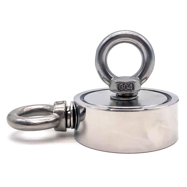 Doppio lato SST Eyebolt Magnete da pesca al neodimio con riempimento epossidico