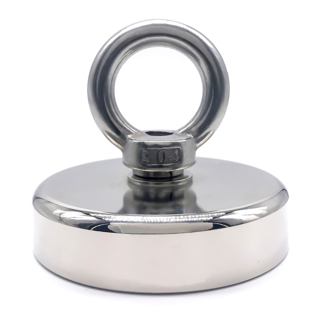 Magnete da pesca su un lato con foro svasato 