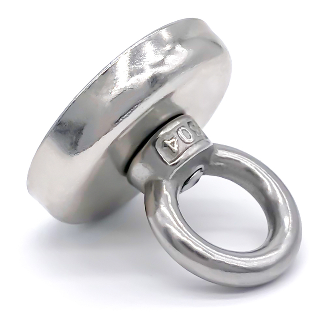 Magnete da pesca al neodimio per la ricerca subacquea a base rotonda con anello di sollevamento